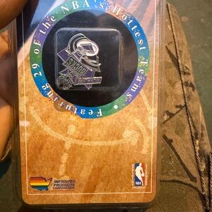 NBA Milwaukee Bucks Silver and Black Pin